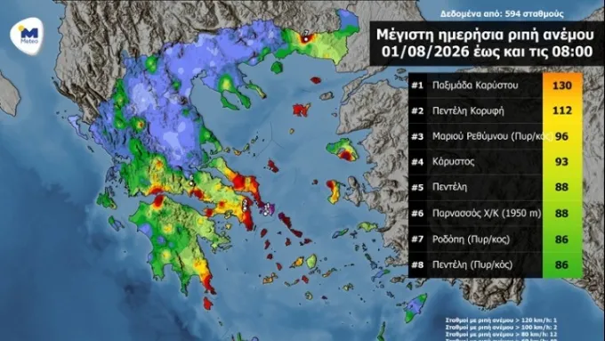 άνεμοι χάρτης