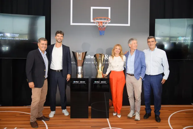 Οδυσσέας Χριστοφόρου, Αναπληρωτής Διευθύνων Σύμβουλος της Allwyn Hellas, Γιώργος Ζούμας, Sponsorships Director της  Allwyn Hellas, Νάνση Βέρρα, Chief Legal, Regulatory & Compliance Officer της Allwyn Hellas, Αργύρης Διαμαντής, Chief Technology Officer της Allwyn Hellas, Ματθαίος Ματθαίου, Chief Sales & Marketing Play Stores, HL & Operations Officer της Allwyn Hellas