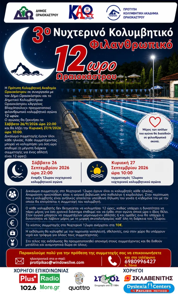 12ωρος φιλανθρωπικός