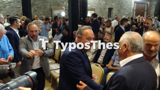 Στέλιος Αγγελούδης στην παρουσίαση του προγράμματος της ΕΛΑΣ από τον Αλέξη Τσίπρα