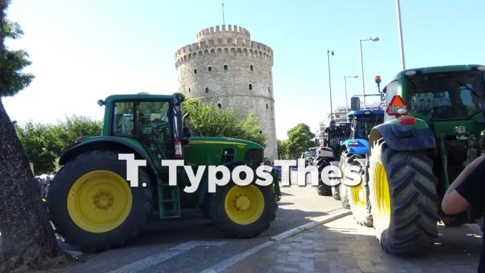 Συγκέντρωση αγροτών με τρακτέρ στη ΔΕΘ