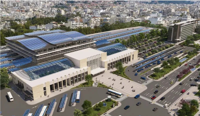 μακέτα νέος σιδηροδρομικός σταθμός επιβατικός σταθμός Θεσσαλονίκη 