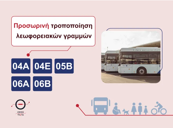 Αλλάζουν διαδρομή λεωφορεία του ΟΑΣΘ