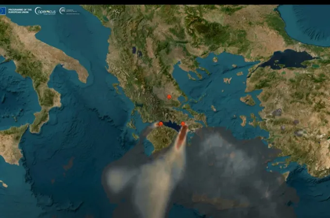 καπνός από φωτιές