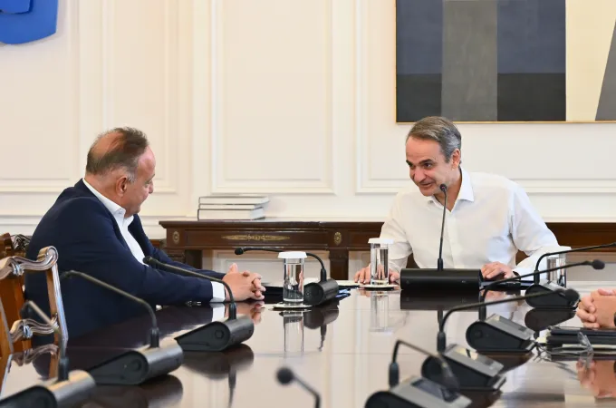 Κυριάκος Μητσοτάκης και Στέλιος Αγγελούδης