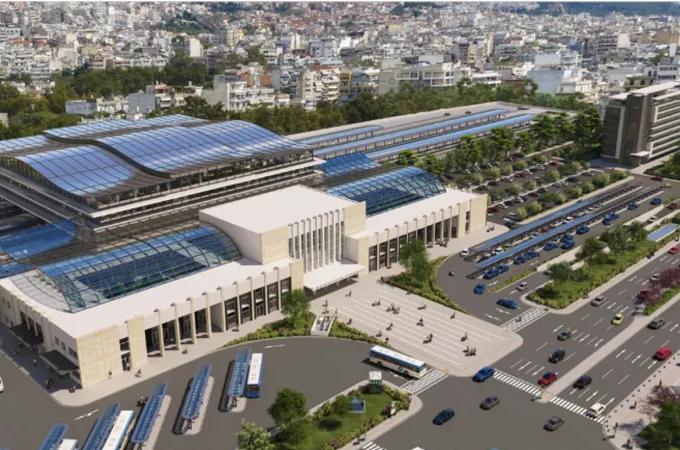 μακέτα νέος σιδηροδρομικός σταθμός επιβατικός σταθμός Θεσσαλονίκη 