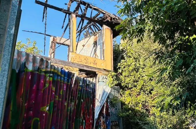 Κατεδάφιση κτιρίου στην Άνω Πόλη