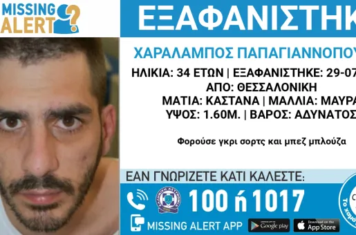 Εξαφανισμένος 34χρονος στη Θεσσαλονίκη