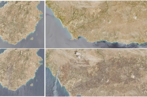 δορυφόρος φωτιές σε Πάρο και Κρήτη