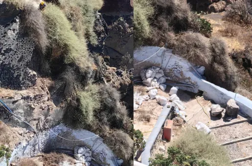 Σαντορίνη κατολίσθηση 