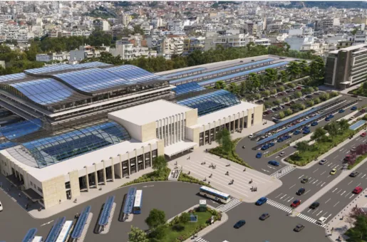 μακέτα νέος σιδηροδρομικός σταθμός επιβατικός σταθμός Θεσσαλονίκη 