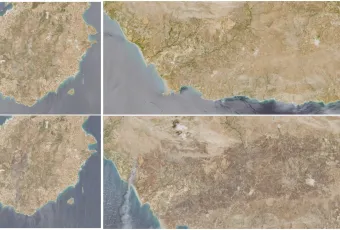 δορυφόρος φωτιές σε Πάρο και Κρήτη