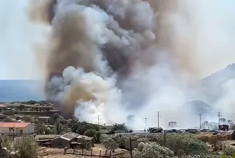 Φωτιά στην περιοχή Θάνος στην Λήμνο