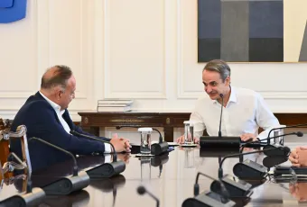 Κυριάκος Μητσοτάκης και Στέλιος Αγγελούδης