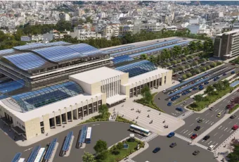 μακέτα νέος σιδηροδρομικός σταθμός επιβατικός σταθμός Θεσσαλονίκη 
