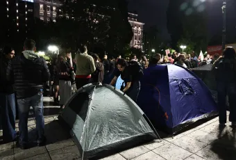 Διαμαρτυρία φοιτητών με σκηνές στο Σύνταγμα